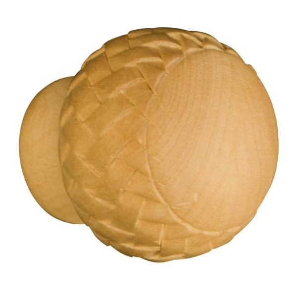 Osborne Wood Products 1 1/2 x 1 1/2 Basketweave Knob in Soft Maple 30011M